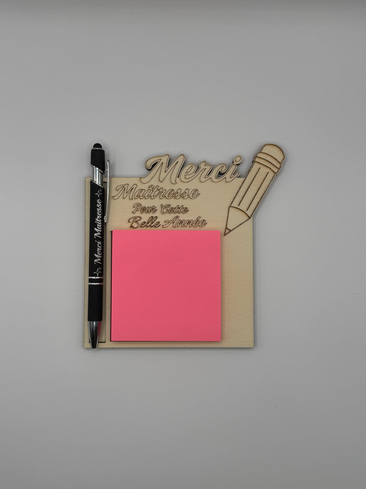 Porte bloc-notes « Merci Maîtresse pour cette belle année »