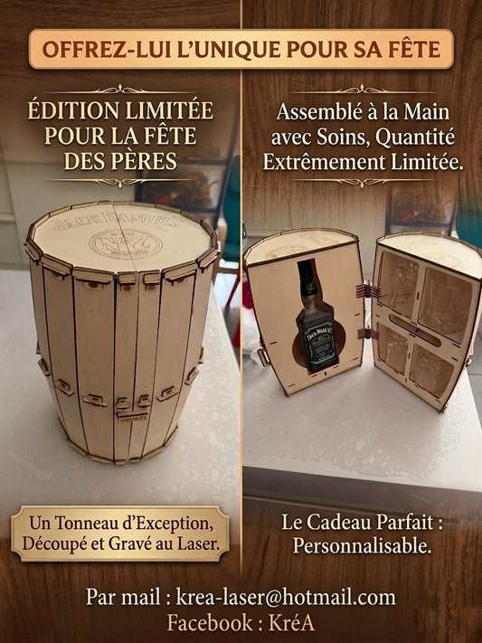 Tonneau Bar en Bois Personnalisable