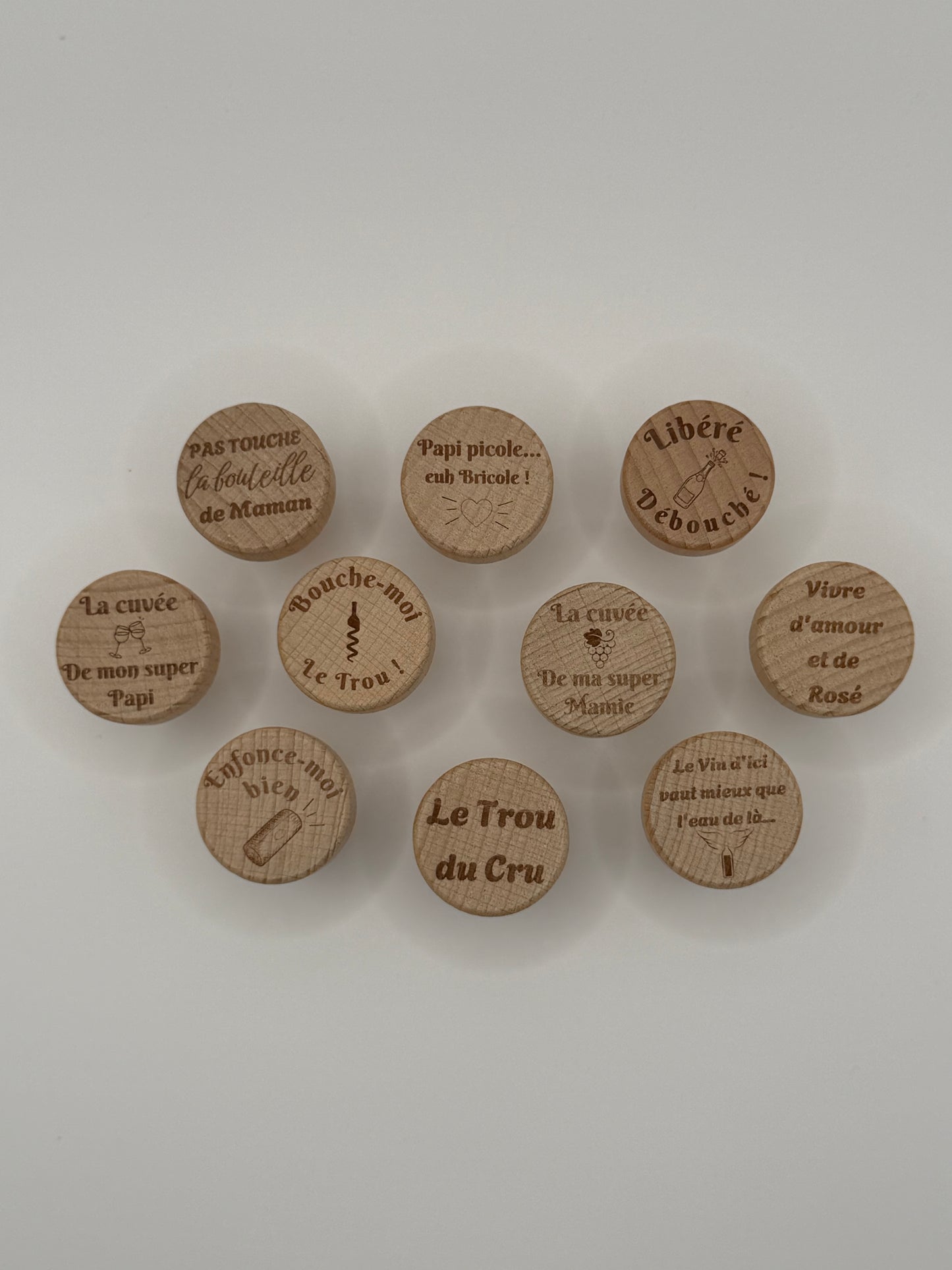 Bouchon de bouteille gravé