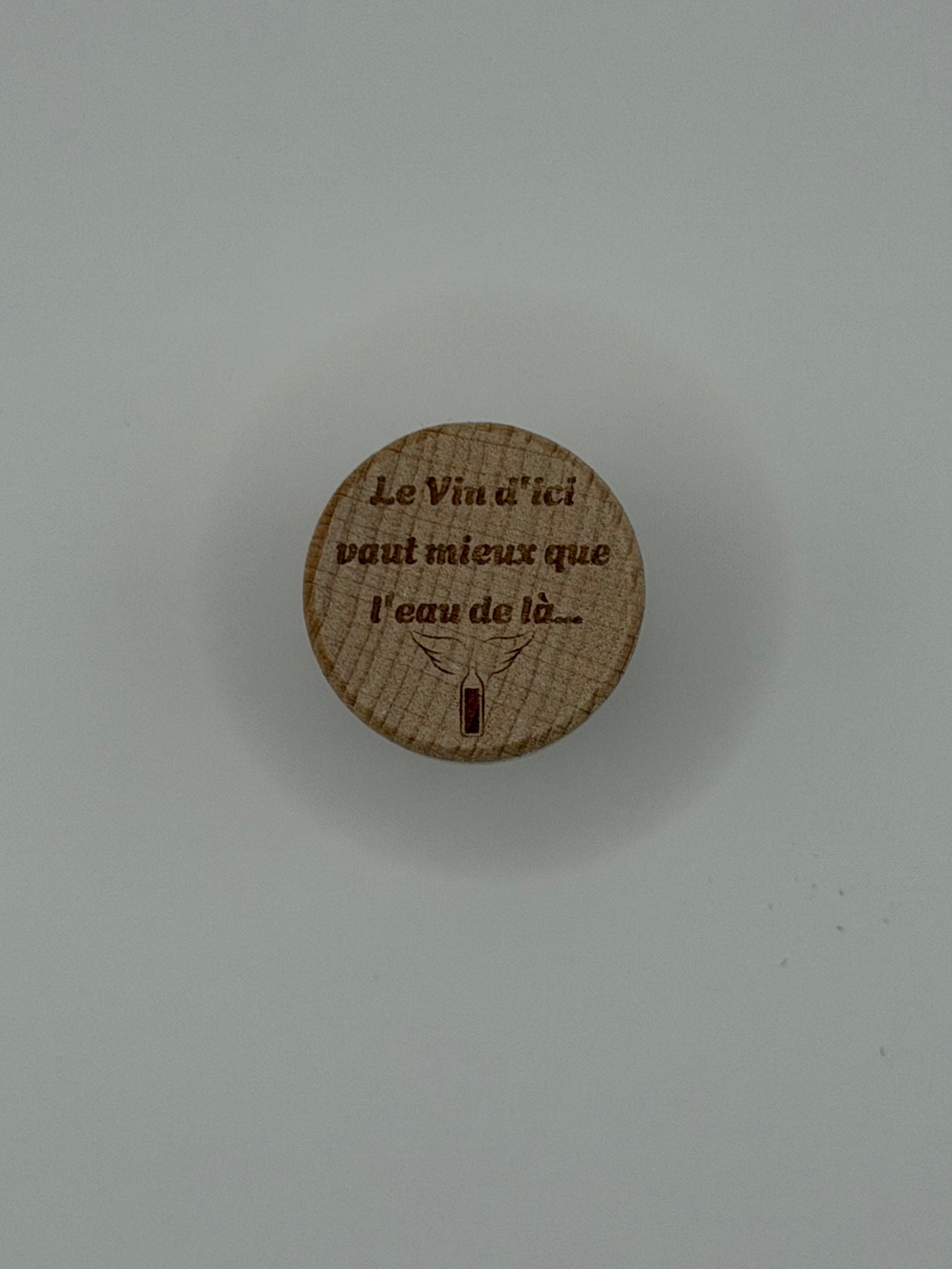 Bouchon de bouteille gravé