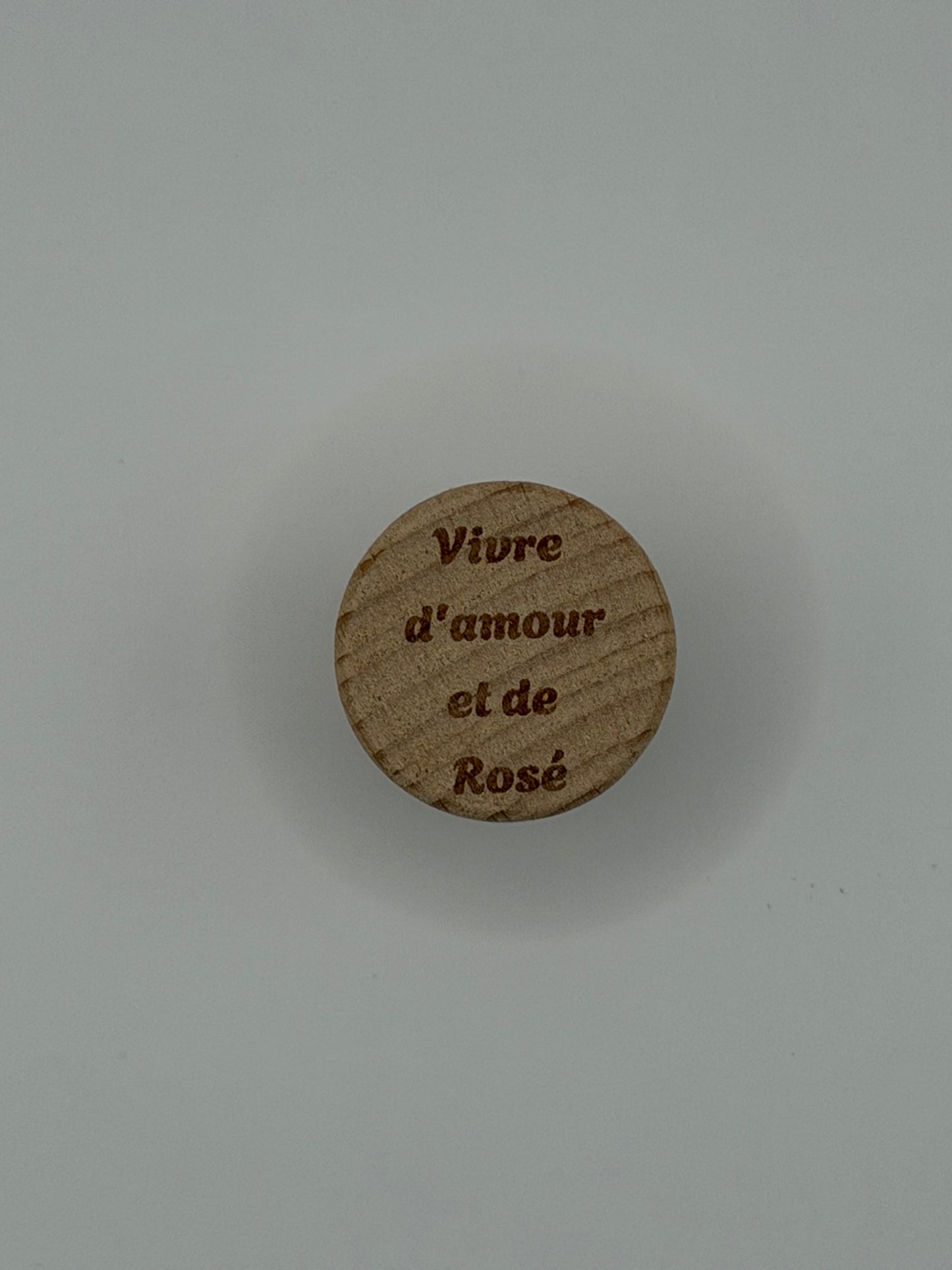 Bouchon de bouteille gravé