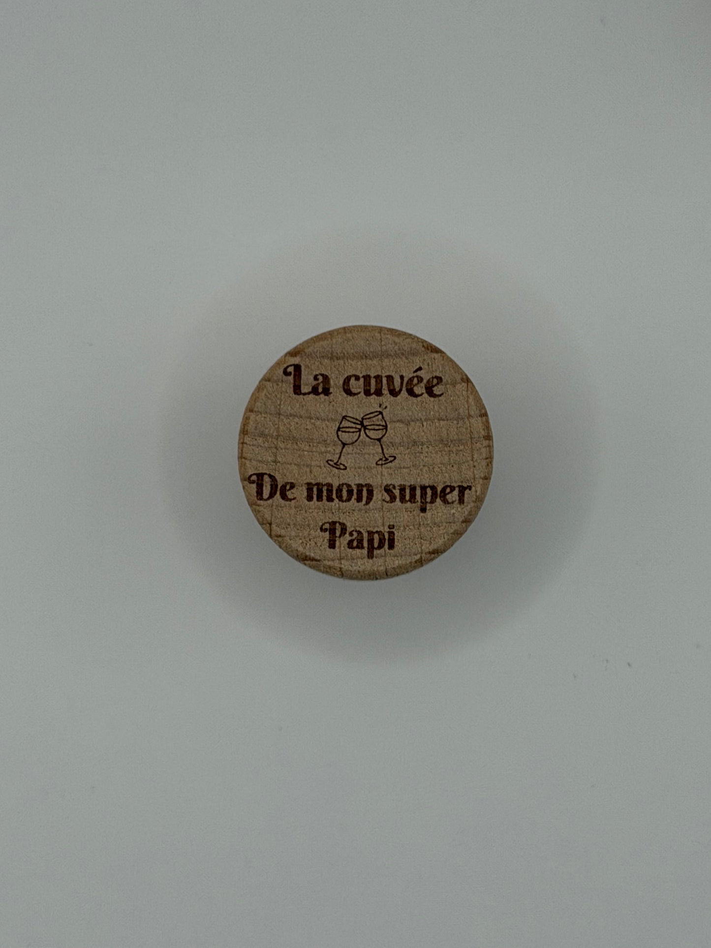 Bouchon de bouteille gravé