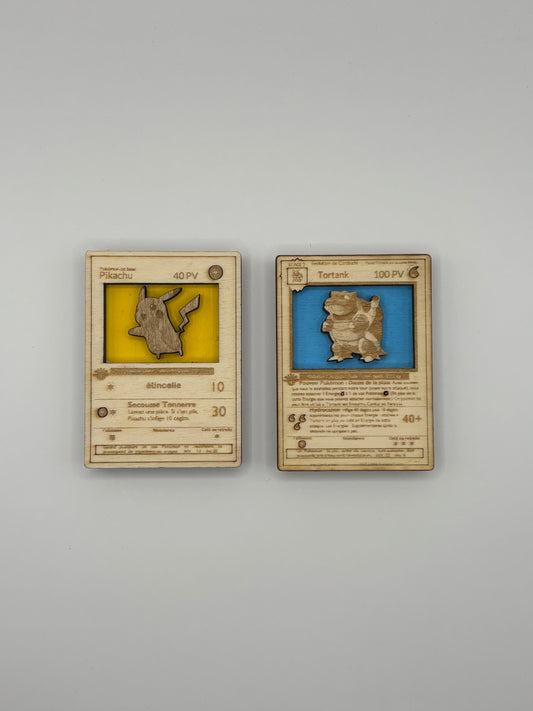 Carte Pokémon en bois