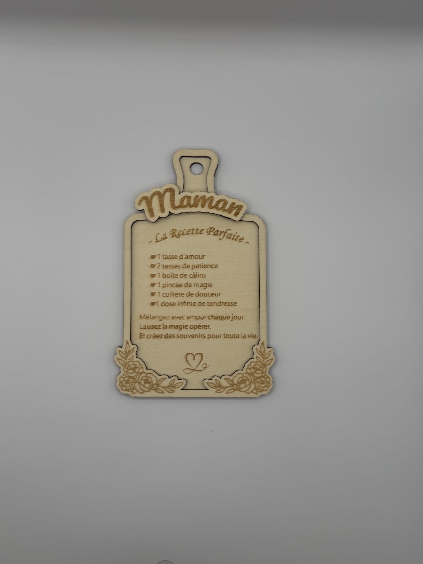 ❤️ Planche Décorative «Maman – La Recette Parfaite»