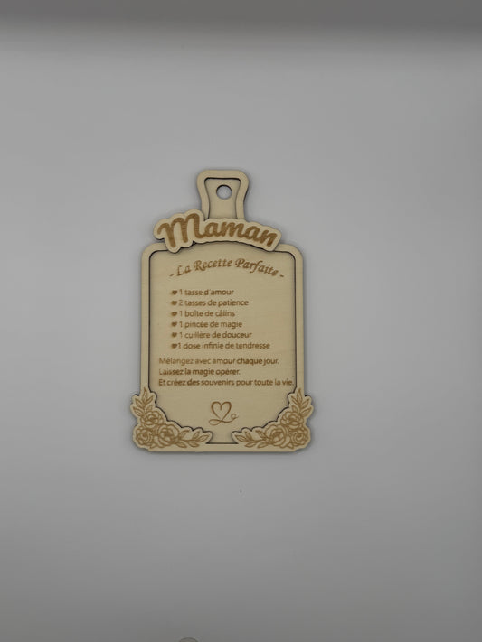 ❤️ Planche Décorative «Maman – La Recette Parfaite»